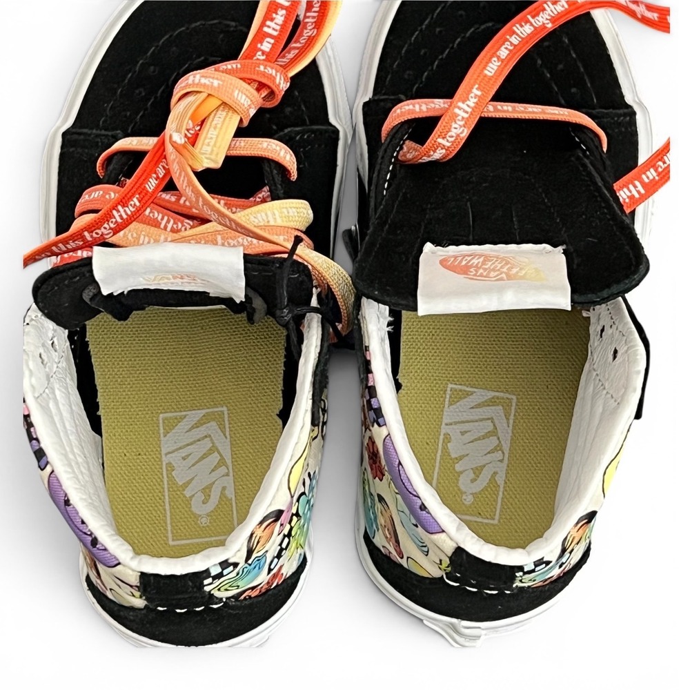 Vans Sk8-Hi Cultivate Care Kids 10.5 Black Multi High Top Sneakers VN000D5F8C3 - Picture 7 of 12